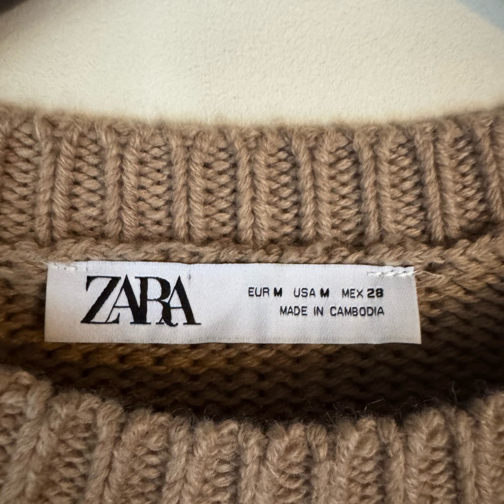 Zara Tan Knit Pullover - image 3